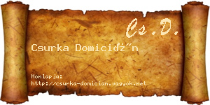 Csurka Domicián névjegykártya